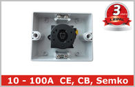 Polycarbonaatdoos IP65 10A 16A de waterdichte Isolator van de 20 Ampère Roterende Schakelaar
