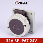 IP67 48V 32A 2 van de het Lage Voltage Industrieel Macht van Speldcei Opgezet de Contactdooscomité